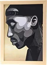 Lowha Tupac Shakur Pop Art Wall Art With Pan Wood Framed Ready To Hang For Home, Bed Room, Office Living Room Home Decor Hand Made Wooden Color 23 X 33Cm By Lowha, Multicolor
