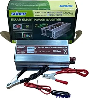 3XR 12V 1,000watt SMART Power Inverter For Cars/SUVs/Pickups/VANs - 12V USB/EU 3PIN PLUG, SILVER