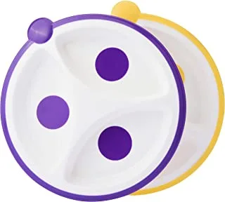 Dr Brown's Divided Plates - 2 Pack - Purple And Yellow, 725-P2