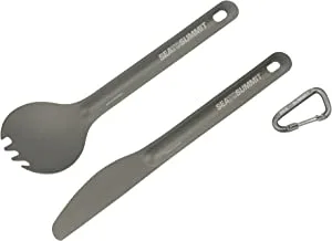 مجموعة أدوات المائدة Sea To Summit AlphaLight 2 قطعة (سكين وملعقة) - رمادي ، مقاس واحد