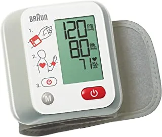 Braun Vitalscan 1 Bbp2000 Automatic Wrist Blood Pressure Monitor With Positioning Guide On Device