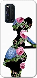 Jim Orton matte finish designer shell case cover for Vivo V19-Lady Flower inset White Black Pink
