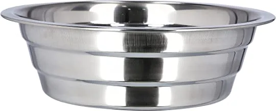 Delcasa Rice Strainer With Bottom Hole Stainless Steel Washing Bowl Kitchen Integrated Self Draining For Pasta Spaghetti, Fruit Wash & All Food Grains, Silver, DC1893