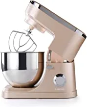 Lawazim Professional Electric Dough Stand Mixer 1200W with 7L Stainless Steel Bowl Rose Gold- Non-slip Feet with 6 Variable Speed Control and Safety Lock Tilt-Head Design -for Kneading Mixing Whipping
