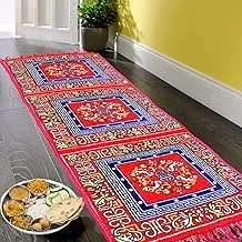 Kuber Industries Velvet Bed Side Runner/Home/Kitchen/Living Area/Office Entrance and Multi Purpose Runner 6 Feet x 2 Feet (Red) CTKTC34007