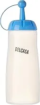 Delcasa ketchup Bottle, Clear/Blue - DC1228