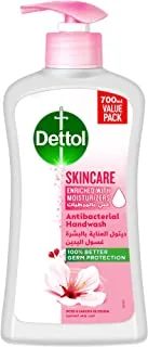 Dettol Handwash Liquid Soap Skincare Pump for Effective Germ Protection & Personal Hygiene, Protects Against 100 Illness Causing Germs, Rose & Sakura Blossom Fragrance, 700ml