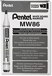 Pentel Mw86 Chisel Tip White Board Marker, Black