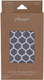 Playgro Cotton Blanket Wrap Honeycomb Grey, Piece Of 0