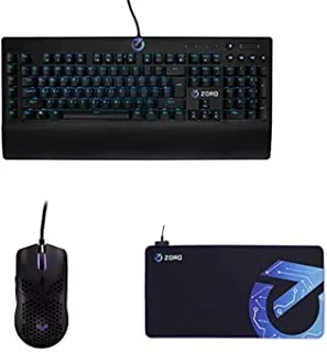 Zord M9 Gaming Mechnical Keyboard Wired With Zord Matrix X9 Gaming Mouse And Zord Z9 Mousepad