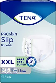 TENA Slip Super Bariatric, Incontinence Adult Diapers, XXL, 32 count