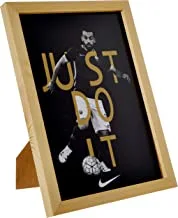 LOWHA just do it Wall Art with Pan Wood framed Ready to hang for home, bed room, office living room Home decor hand made wooden color 23 x 33cm By LOWHA