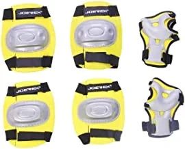 Joerex Skate Protective Gear Set For Kids, By Hirmoz - Knee Pads Elbow Pads Wrist Protectors For Outdoor Sports Skating Cycling Guard Size M, Yellow