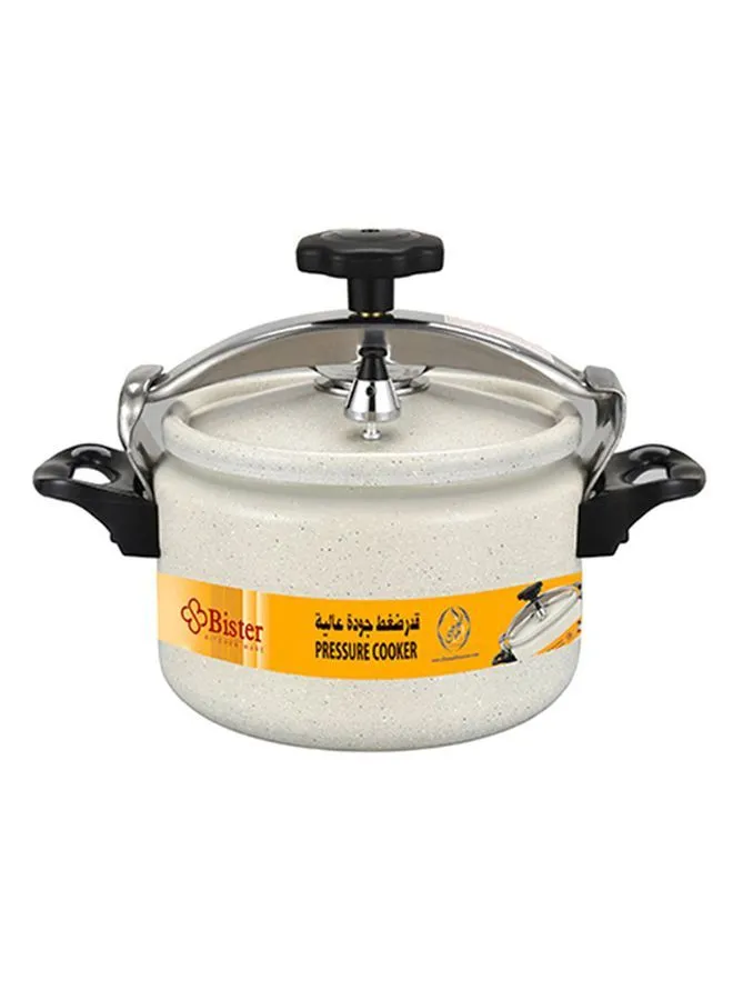 Bister Bister Granite Aluminium Pressure Cooker for Fast Cooker| Pressure Pot | Arabic Cooker White/Silver/Black 7.0Liters