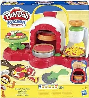 Play-Doh Stamp 'n Top Pizza Oven Toy with 5 Non-Toxic Play-Doh multiColours