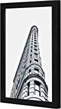 Lowha Architecture Building City Black And White Wall Art Wooden Frame Black Color 23X33Cm By Lowha