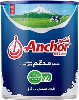 Anchor Tin Fortified Full Cream Milk Powder From Grass Fed Cows, 400G - Pack Of 1 Ft103