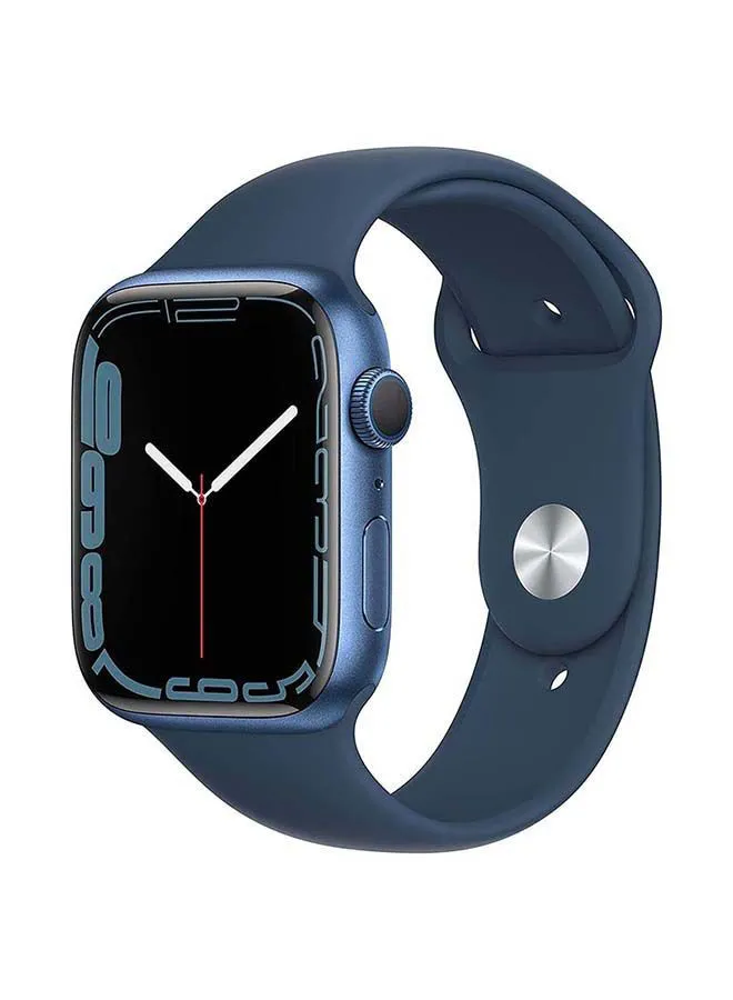 Apple Watch Series 7 GPS 45mm هيكل من الألومنيوم مع حزام رياضي Abyss Blue