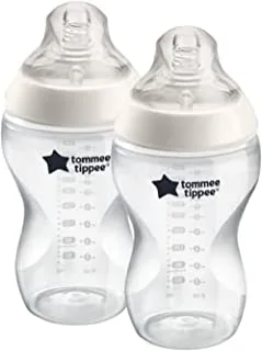 Tommee Tippee Closer To Nature Feeding Bottles 2X 340Ml, White