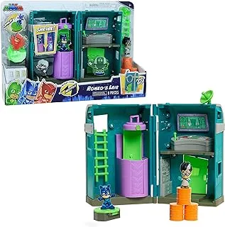 PJ Masks Nighttime Micros Romeo’s Lair Playset, Includes Catboy and Romeo Mini Figures, by Just Play