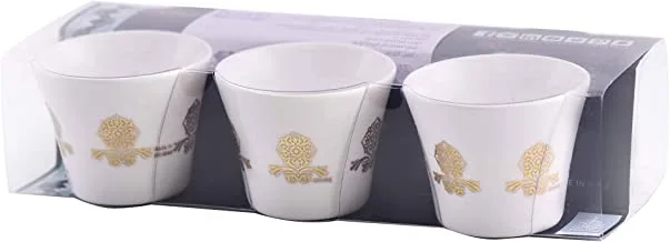 Wisteria Porcelain Cawa Cup set Trellis Gold /6PCS