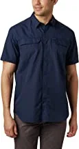 قميص رجالي سيلفر ريدج 2.0 قصير الأكمام من كولومبيا ، حماية من الأشعة فوق البنفسجية ، قماش ماص للرطوبة