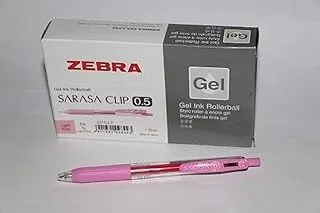 علبة أقلام زيبرا مشبك ساراسا وردي فاتح 0.5
