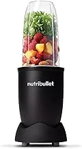 NutriBullet 900 Watts, 9 Piece Set, Multi-Function High Speed Blender, Mixer System with Nutrient Extractor, Smoothie Maker, All Black, NB-201, 2 year Warranty