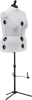 Dritz Twin-Fit Adjustable Dress Form, Full Figure, Silver Gray