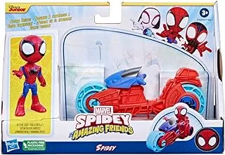 Marvel Spidey and His Amazing Friends, Spidey Action Figure with Toy Motorcycle, Preschool Toys for 3 Year Old Boys and Girls and Up