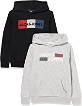 JACK&JONES JUNIOR Boy's Jjecorp Logo Sweat Hood 2pk Mp Jnr Hooded Sweatshirt