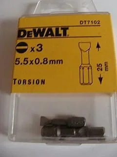 Dewalt Screwdriver Bits 3 Piece, 5.5 mm x 0.8 mm Size