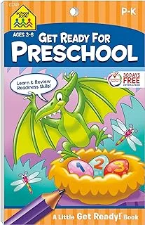 School Zone - Get Ready for Preschool Workbook - Ages 3 to 6, Letters, Numbers, Colors, Counting, Rhyming, Patterns, Matching, and More (School Zone Little Get Ready!™ Book Series)