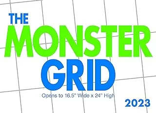 تقويم حائط 2023 Monster Grid كبير التنسيق