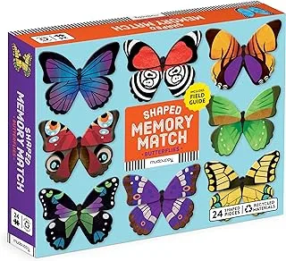 Mudpuppy الفراشات على شكل ذاكرة مطابقة ، متعدد الألوان