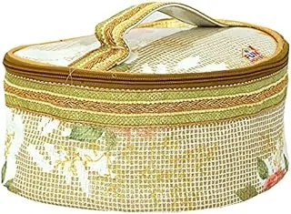 Fun Homes Laminated Makeup Bag, Travel Toiletry Case, Portable Travel Cosmetic Bag, Makeup Organizer, Cosmetic Storage Bag With Top Handle (Gold)