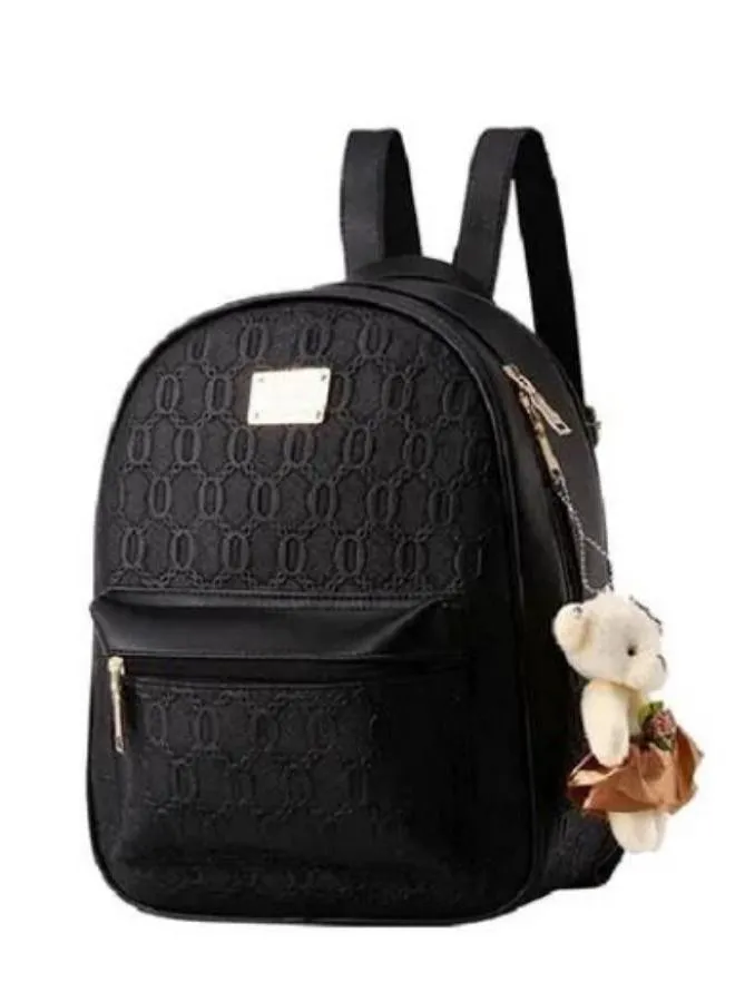 Generic 2-Piece New Arrival High Quality School Backpack Custom Fashion Daily Use Backpack School Bag With Bear Pendant For Girls