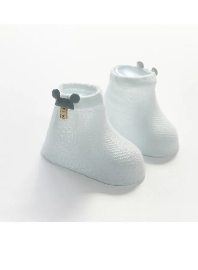 Generic 1 Pair Of Ankle Socks Set Baby Anti-Slip Socks, Children'S Toddler Socks，Toddler Socks Unisex Baby Crew Socks For Infant Boys Girls Stretchy Cotton Socks Kids （Blue-L）
