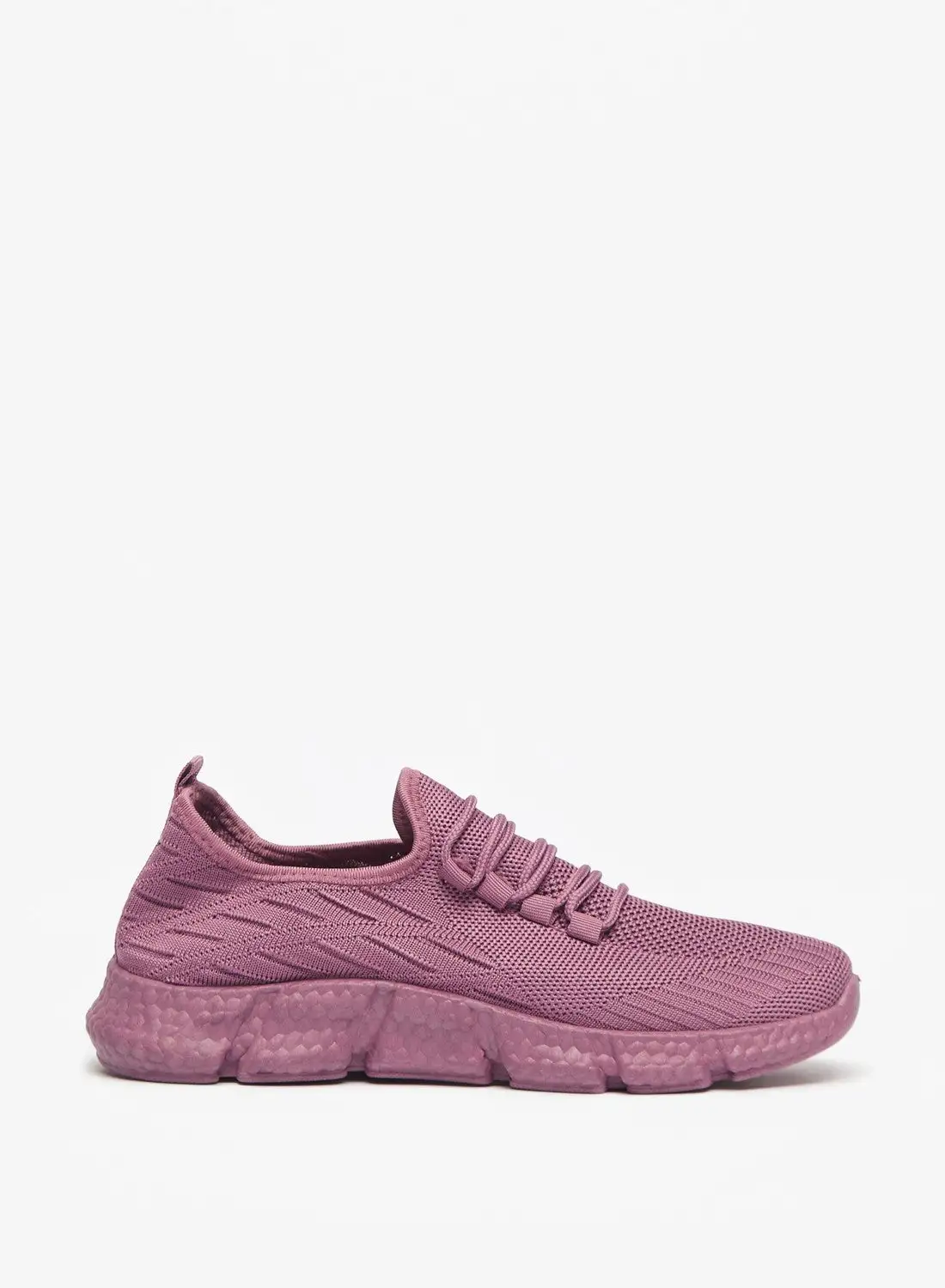 shoexpress Girls Textured Sports Shoes with Lace Up Closure Purple