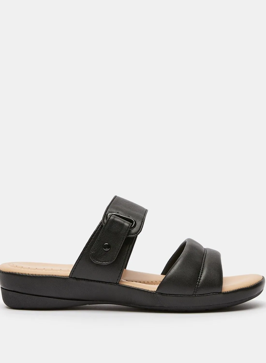 Le Confort Le Confort Slip-On Slide Sandals with Buckle Detail