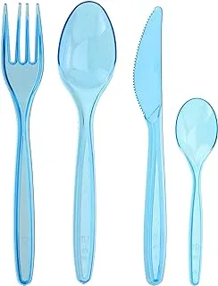 كوبمان مجموعة أدوات مائدة للاستعمال مرة واحدة ، أزرق ، K8711295515590 ، 24 قطعة