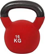 Marshal Fitness Neoprene Kettlebell with Firm Grip Handle for Stability, Endurance, and Strength Training – Solid Cast Iron Exercise Kettlebell for Indoor and Outdoor Workout – 16 kg MF-0051