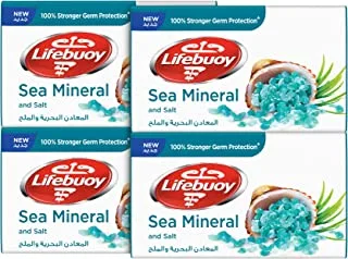 Lifebuoy Bar Soap Sea Mineral & Salt,125g (Pack of 4)