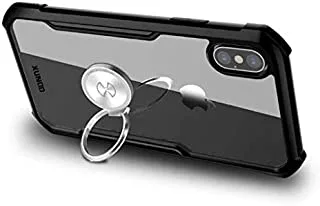 غطاء جراب iPhone XS Max حامل مغناطيسي للسيارة وحامل حلقي للكمبيوتر الشخصي