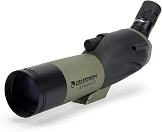 Celestron Ultima 65 Angled Spotting Scope 18-55x Zoom Eyepiece Multi-coated Optics for Bird Watching Wildlife Scenery and Hunting Waterproof and Fogproof Includes Soft Carrying Case