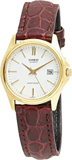 Casio Men's Gold Dial Leather Analog Watch - Mtp-1183Q-9Adf, One Size