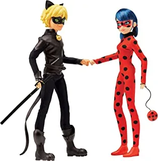 MiraculoUS Mission Accomplished Ladybug & Cat Noir Fashion Doll Set, Multicolor