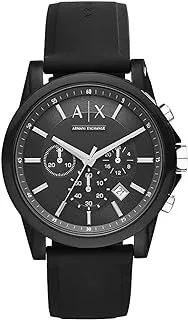 A|X Armani Exchange Armani Exchange Men's Stainless Steel Analog-Quartz Watch with Silicone Strap