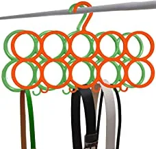 Heart Home 10-Circle Plastic 2 Pieces Ring Hanger for Scarf, Shawl, Tie, Belt, Closet Accessory Wardrobe Organizer (MultiColor) - CTHH14510