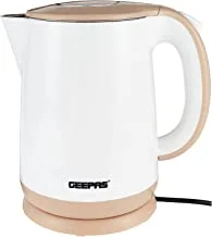 Geepas 2 Layer Electric Kettle 2L 1500W Stainless Steel,Cordless Water Tea Kettle 2L with Double Wall, Auto Shut-Off & Boil-Dry Protection,Ideal for Coffee, Tea, Milk, Water, Cappuccino & More